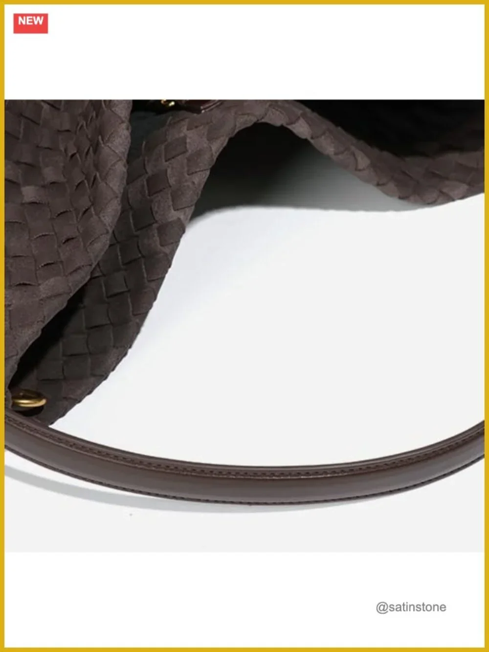 Woven Faux Suede Hobo Bag Tote Shoulder Satchel Handbag Work Travel